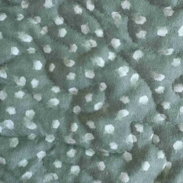 Dotted Square floral baby quilt