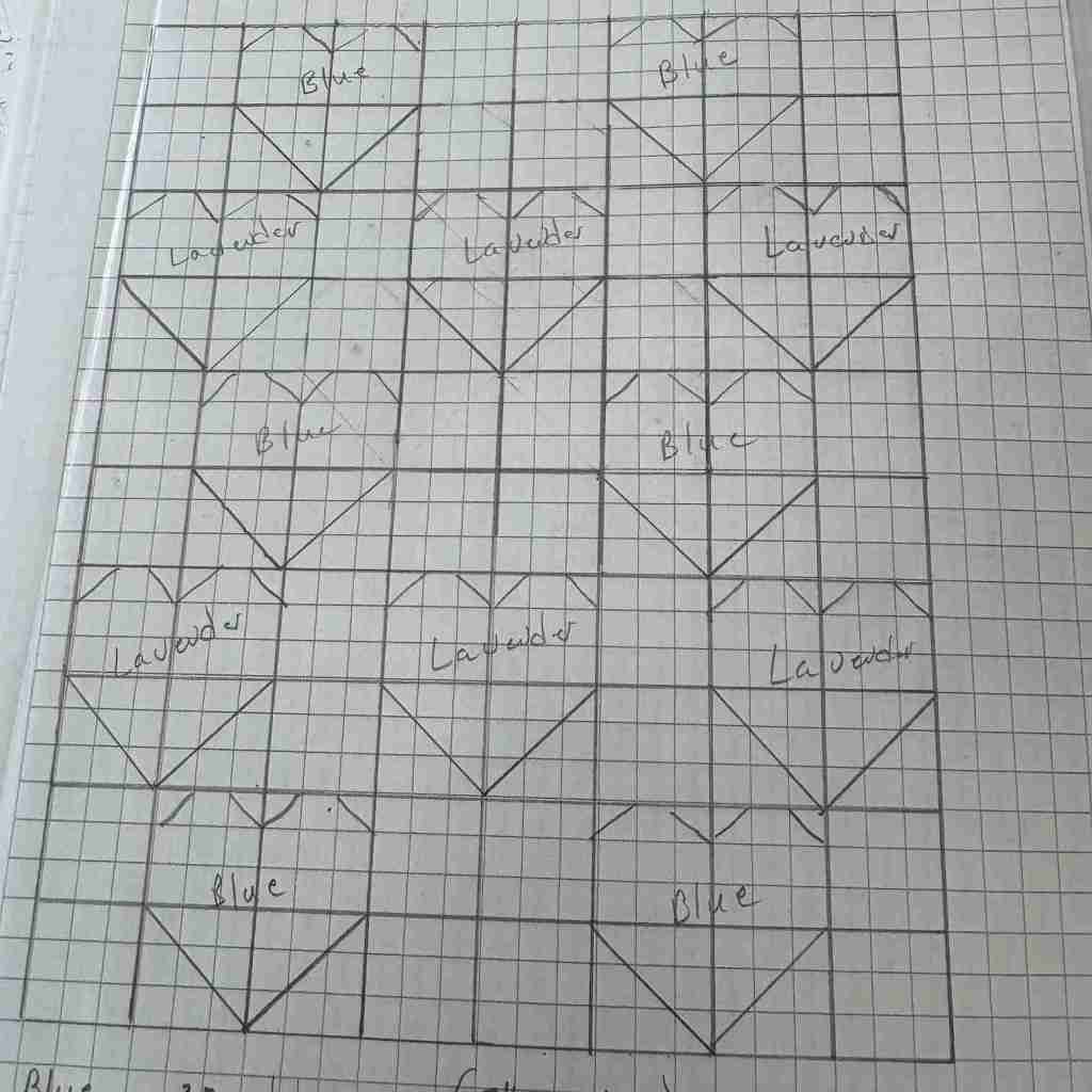 heart pattern for a handmade baby quilt