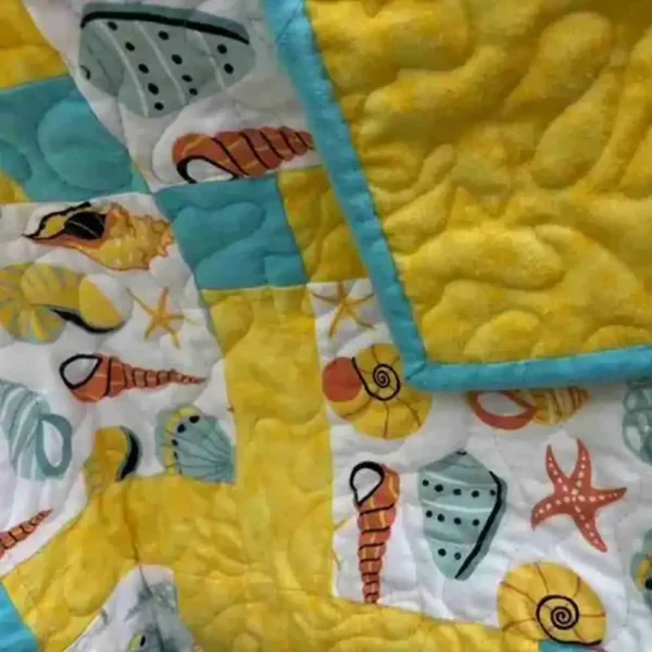 Seashell and sand backing