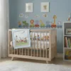 animal train on crib