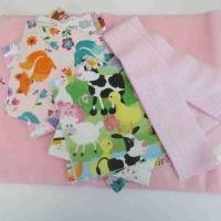 Pink I Spy Quilt Kit shown with optional backing