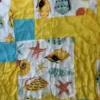 Sea Shells and Sand baby quilt detail
