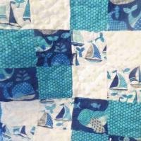 blue sailboats detail 1
