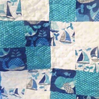 blue sailboats detail 1
