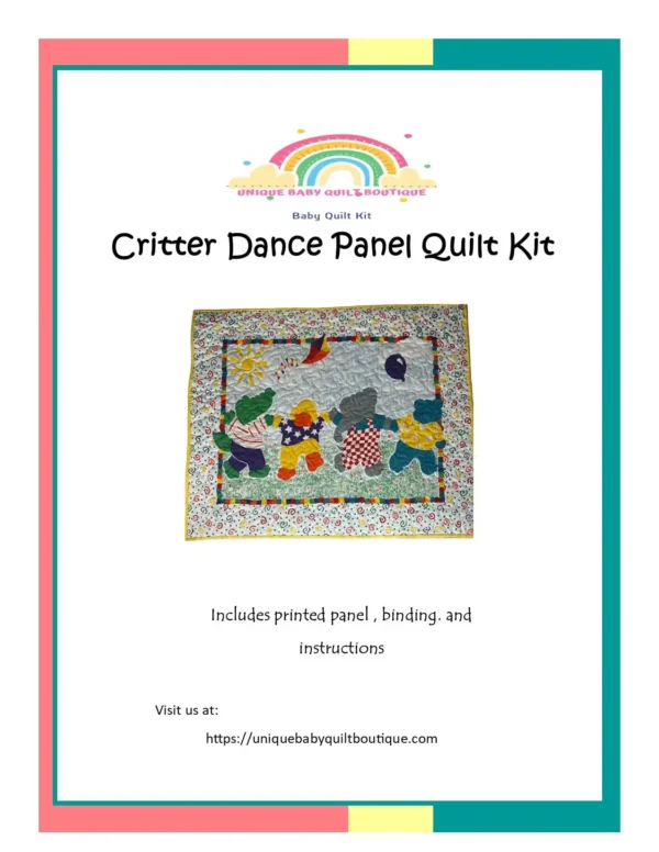 critter dance quilt kit