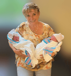 sharon with twins