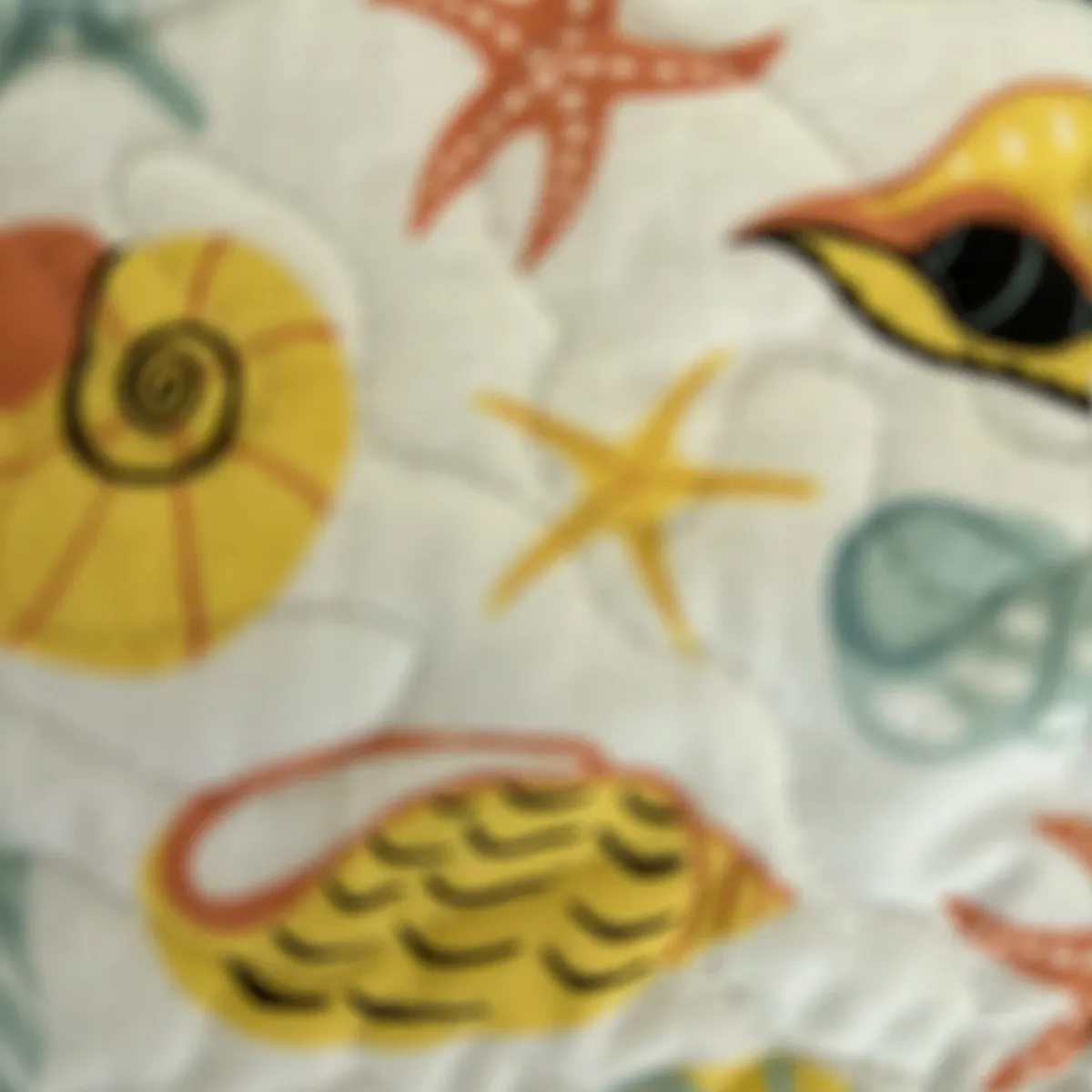 Seashells & Sand Baby Quilt detail