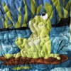 Froggy Friends quilt closeup detail 2