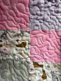 kittens & cuddle baby quilt detail 2