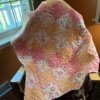 Peach Flowers Baby Quilt - Soft and Sweet
