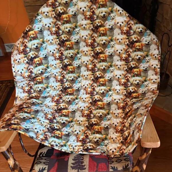 Adorable Puppy Panel Baby Quilt backing