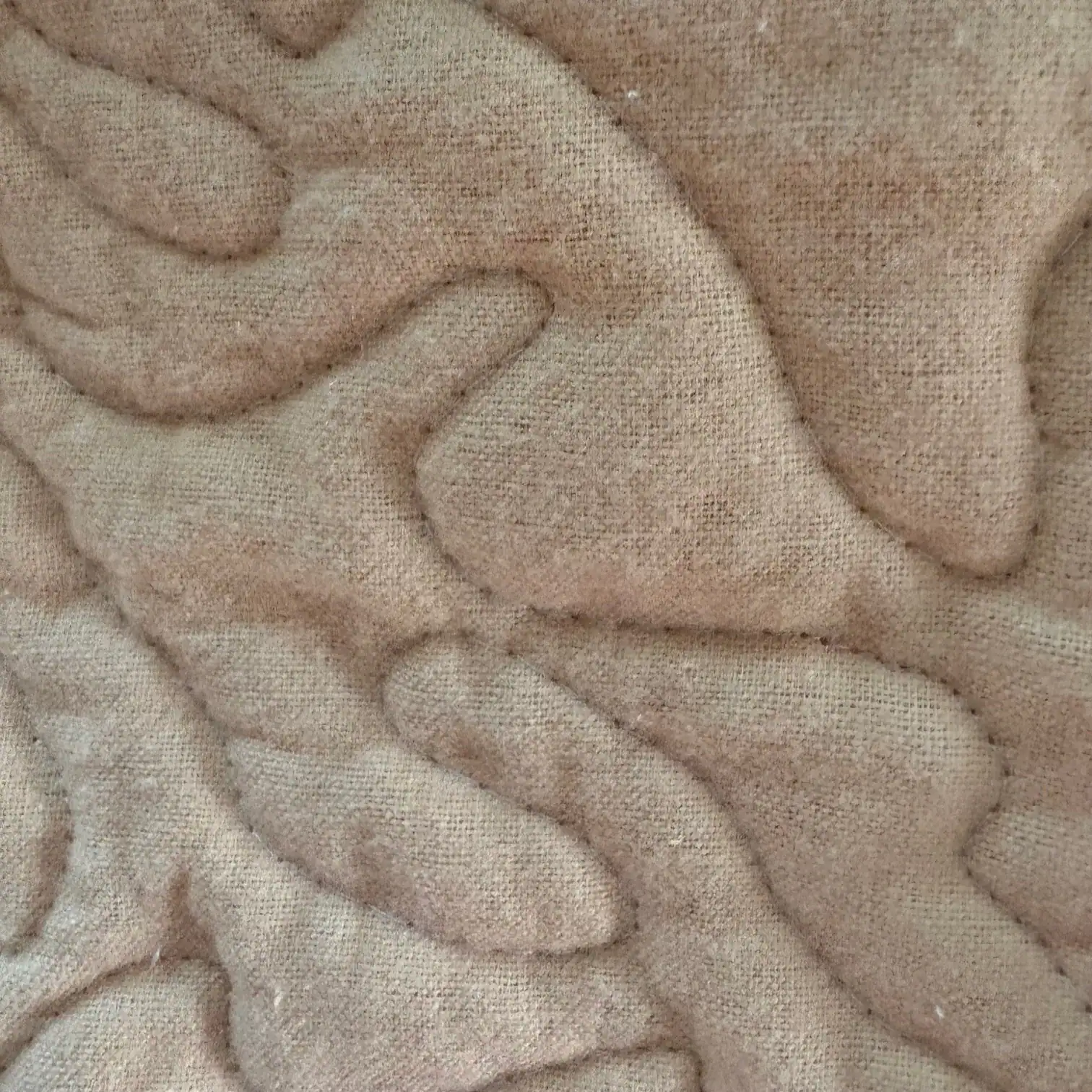 Peach Flowers Baby Quilt detail 2