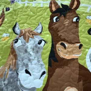 Barnyard Buddies Baby Quilt detail 4