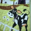 new barnyard buddies baby quilt detail 4