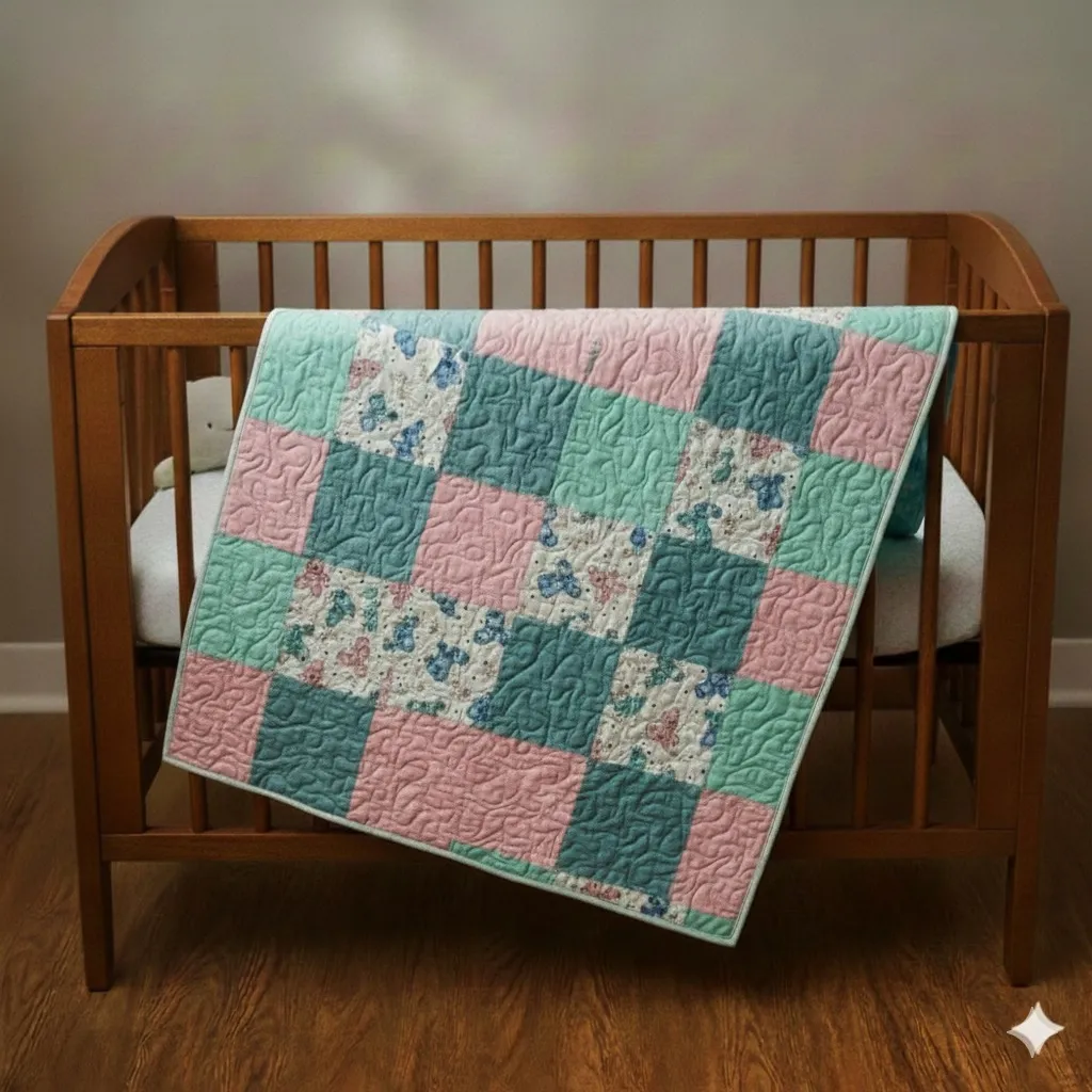 pastel ponies on brown crib