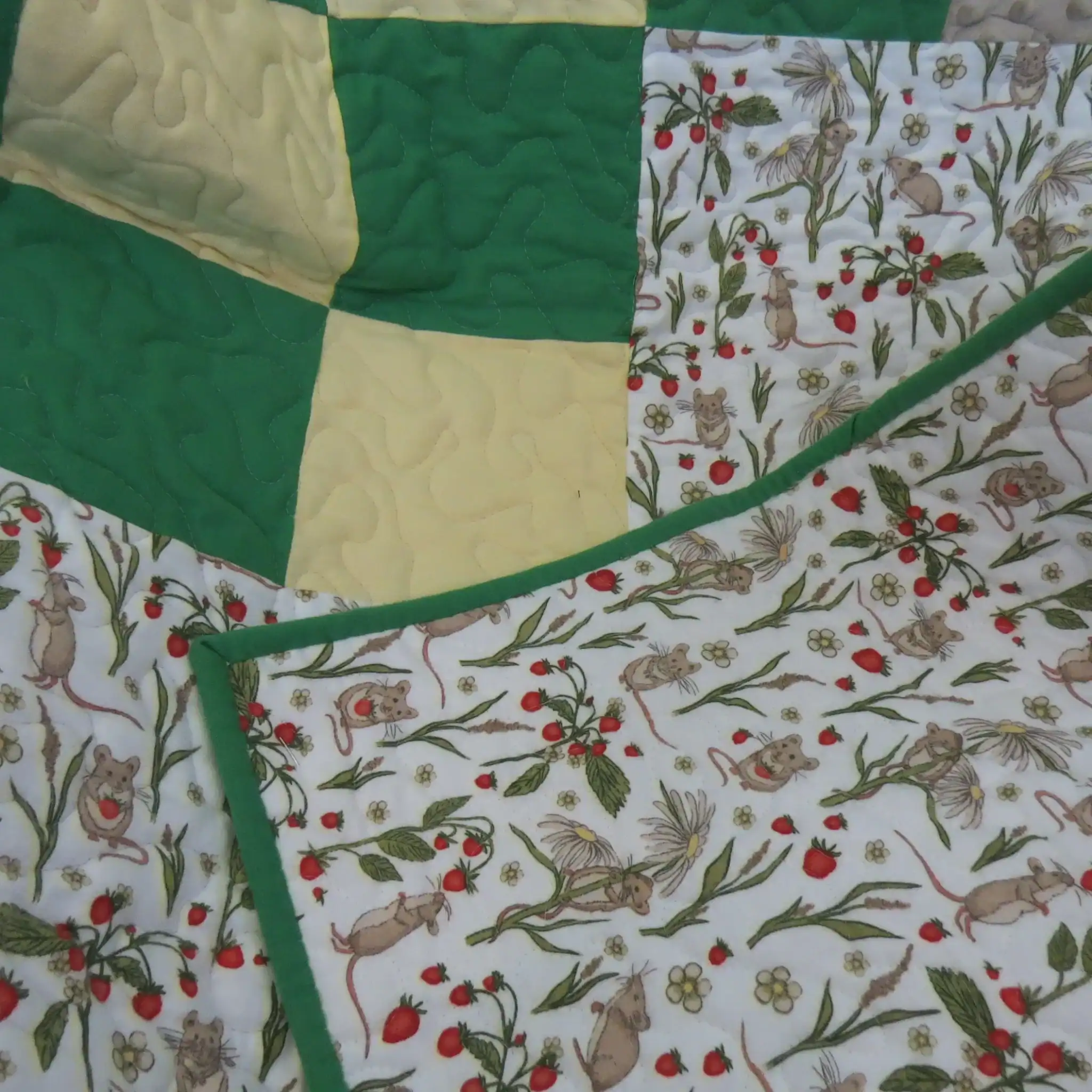 Mice & Minky Baby Quilt detail 1