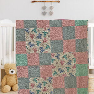 pastel ponies baby quilt on crib