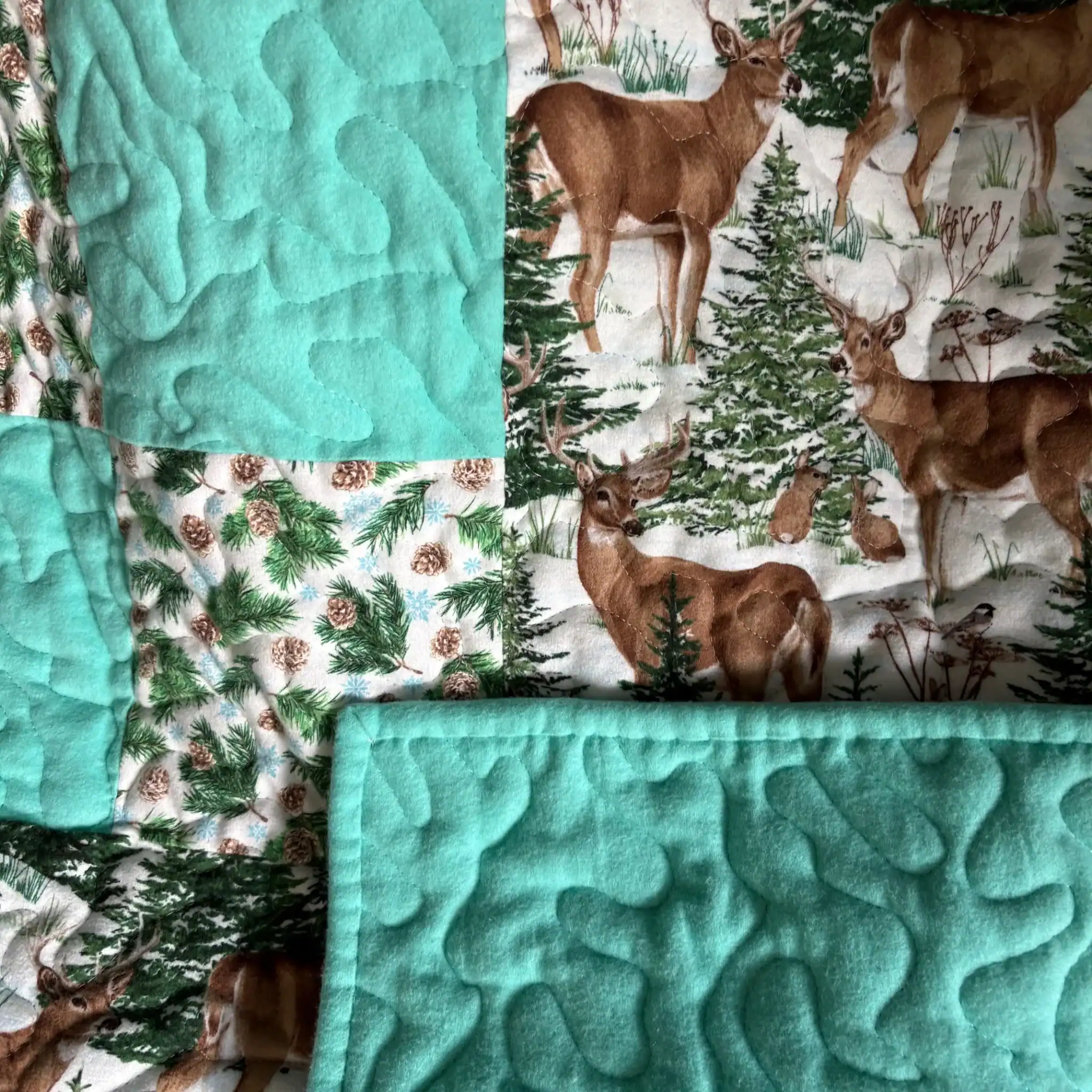 Winter Wonderland Baby Quilt detail 5