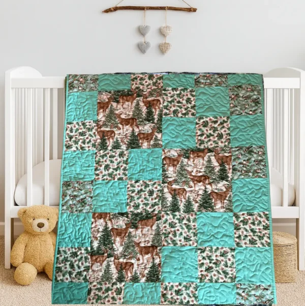 winter wonderland whimsy baby quilt