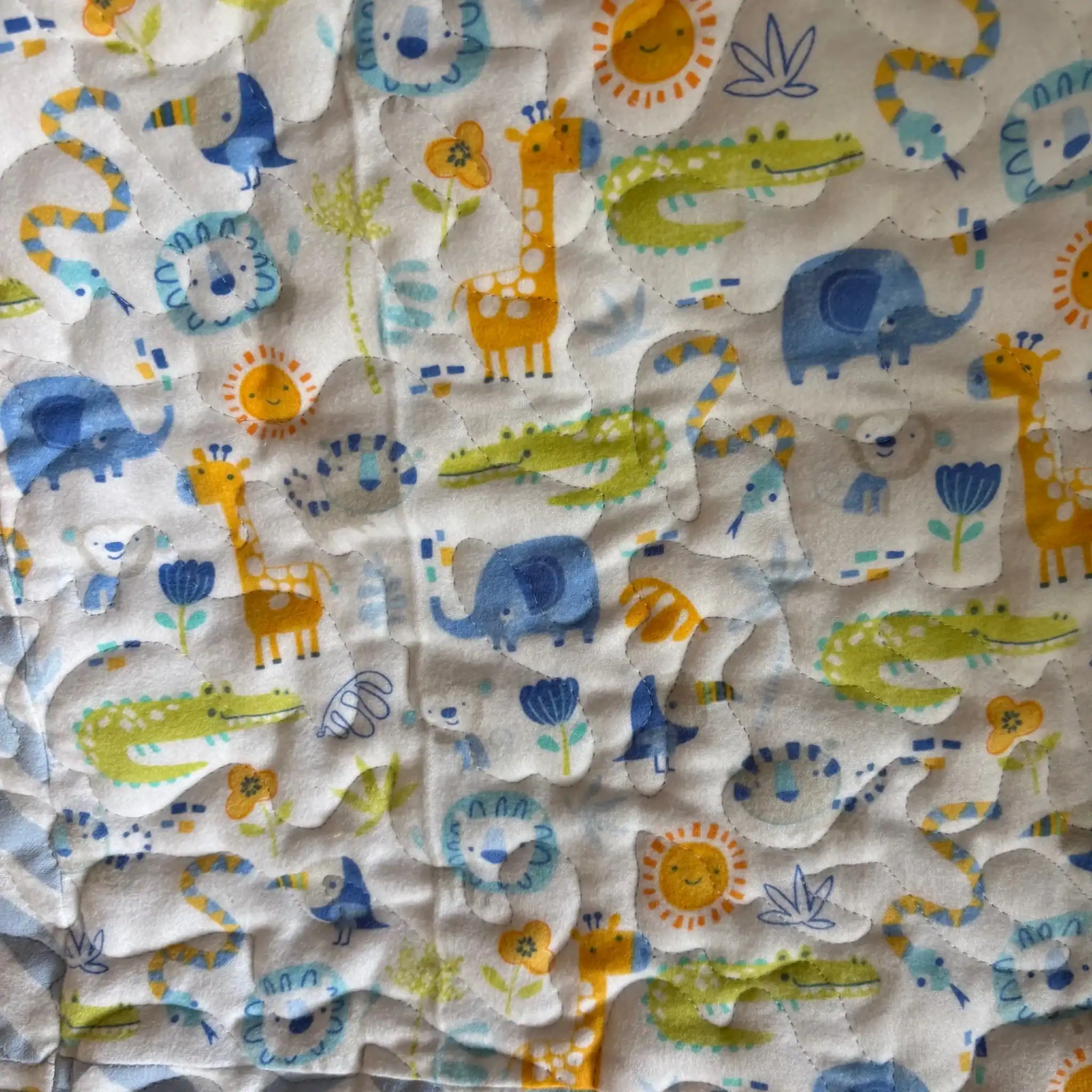 Zoo Parade Baby Quilt detail 1