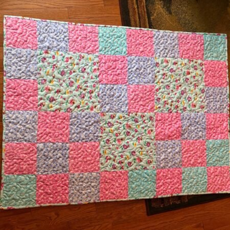 Bright Blooms Baby Quilt full