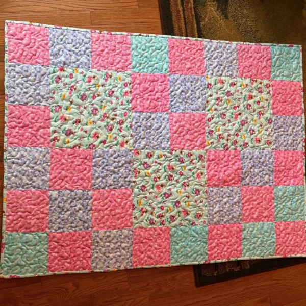 Bright Blooms Baby Quilt full