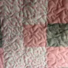Blooms & blush baby quilt close up3
