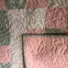 Blooms & blush baby quilt close up4