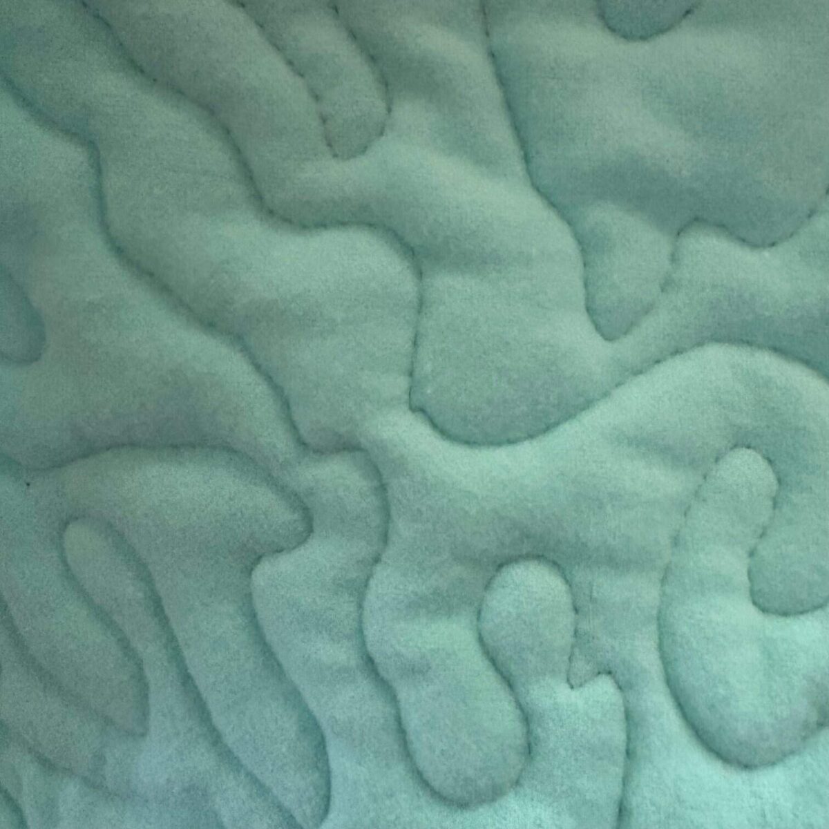 Coastal Calm Baby Quilt teal and gray baby quilt closeup of teal patch
