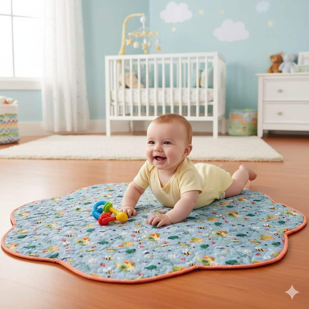 baby on playmat