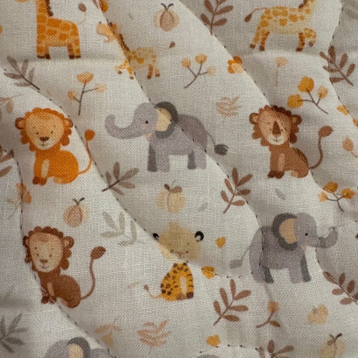Safari Snuggles Playmat close up view of animals 2