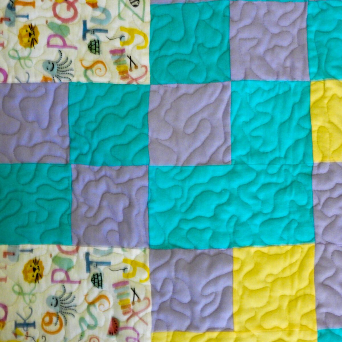 Animal ABC Baby Quilt detail 2