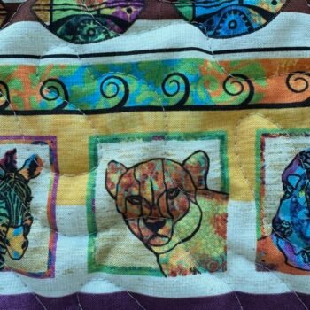Safari Symphony Baby Quilt detail 8