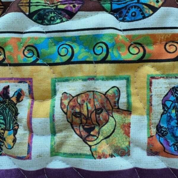 Safari Symphony Baby Quilt detail 8