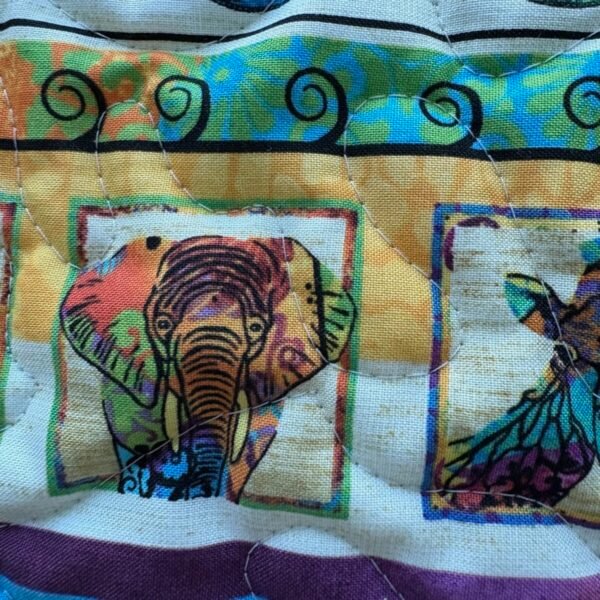 Safari Symphony Baby Quilt detail 7