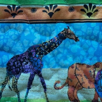Safari Symphony Baby Quilt detail 3