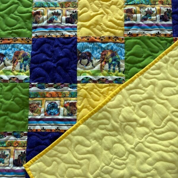 Safari Symphony Baby Quilt detail 1