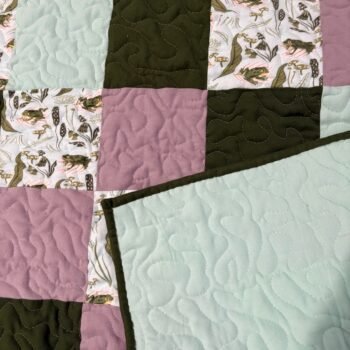 frogs in ferns quilt detail 1