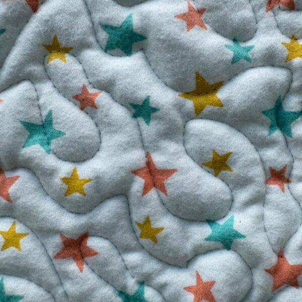 safari stars baby quilt detail 4