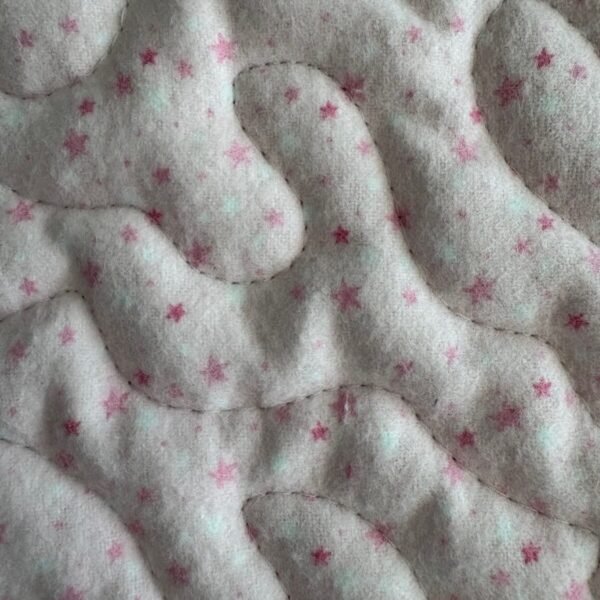 pink safari baby quilt detail 5