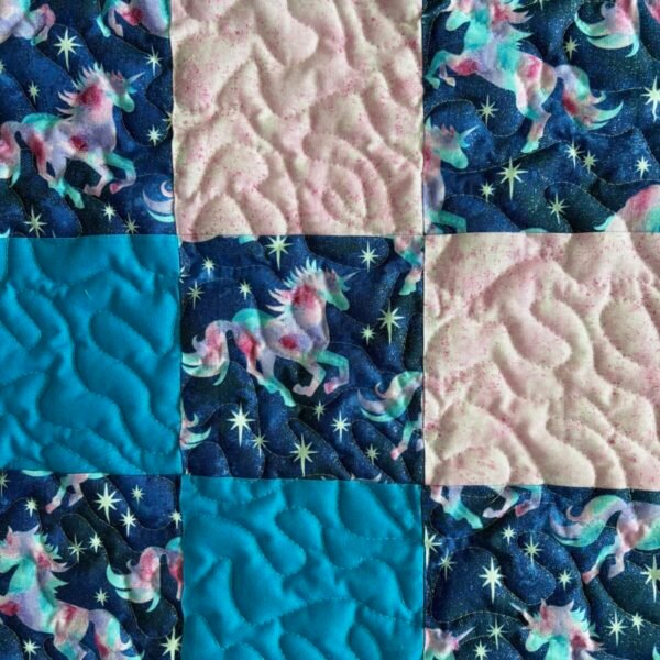 unicorn patchwork quilt detail 1