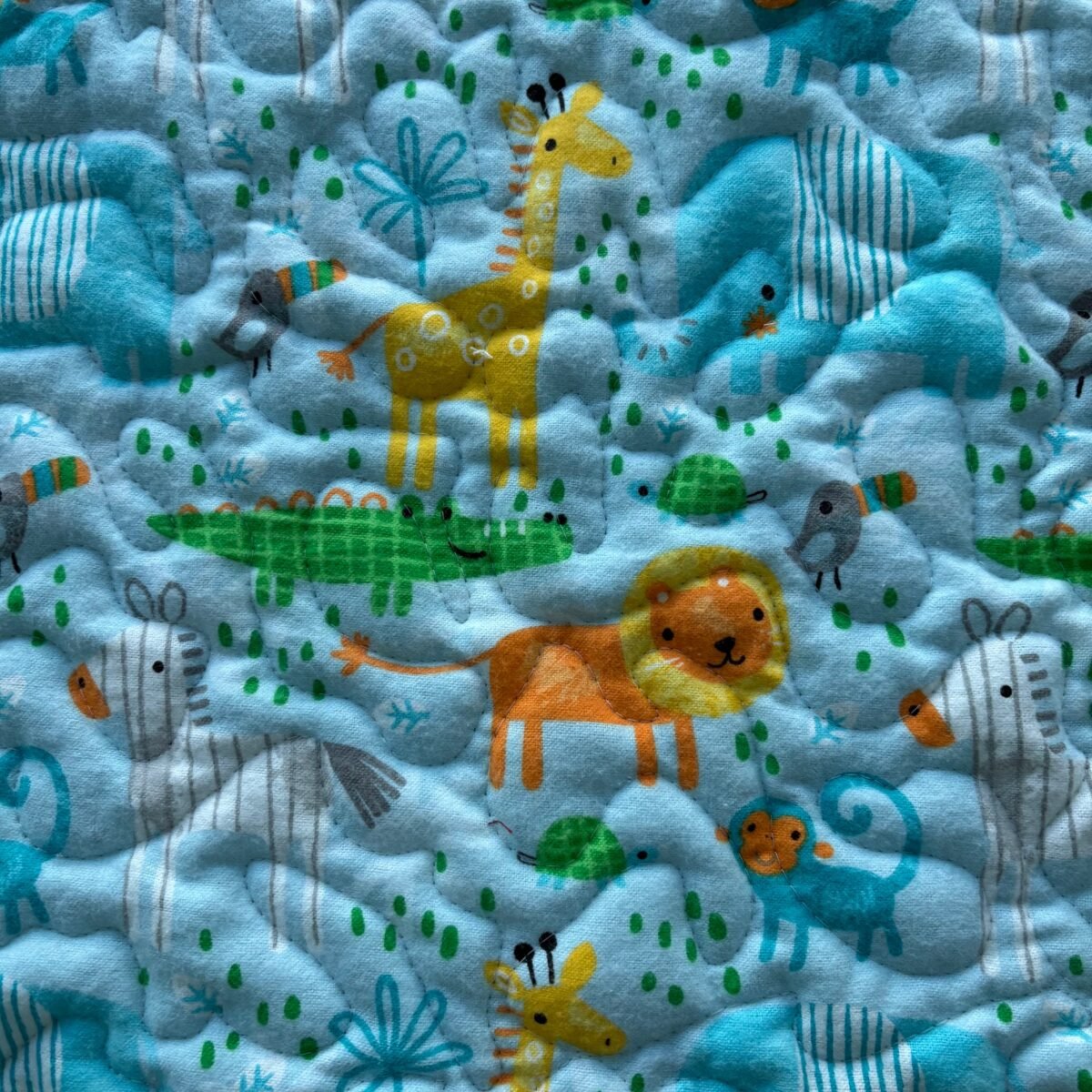 Safari Stars Baby Quilt detail b