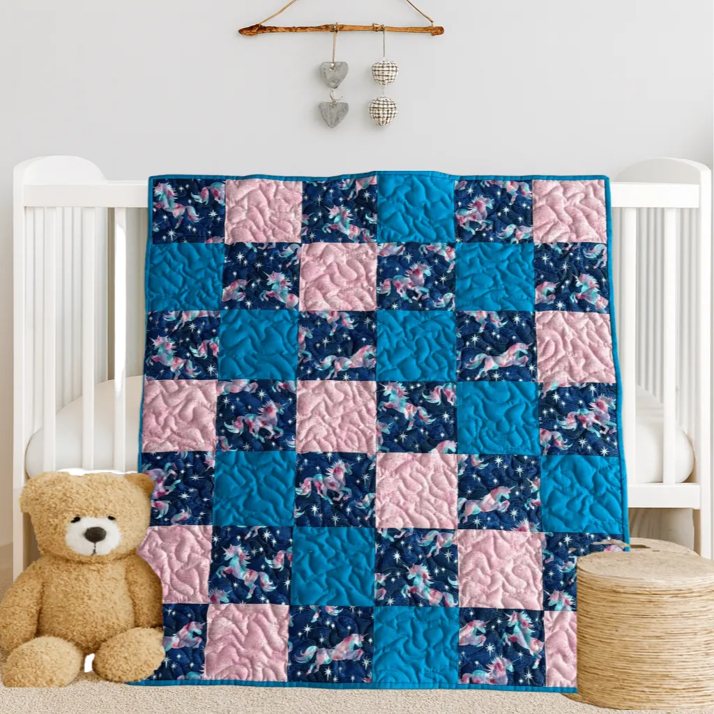 enchanted unicorn baby quilt