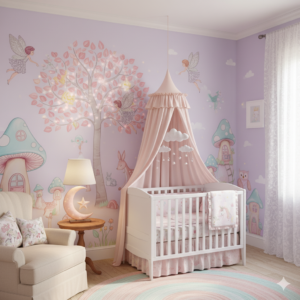 Pink Nursery scene