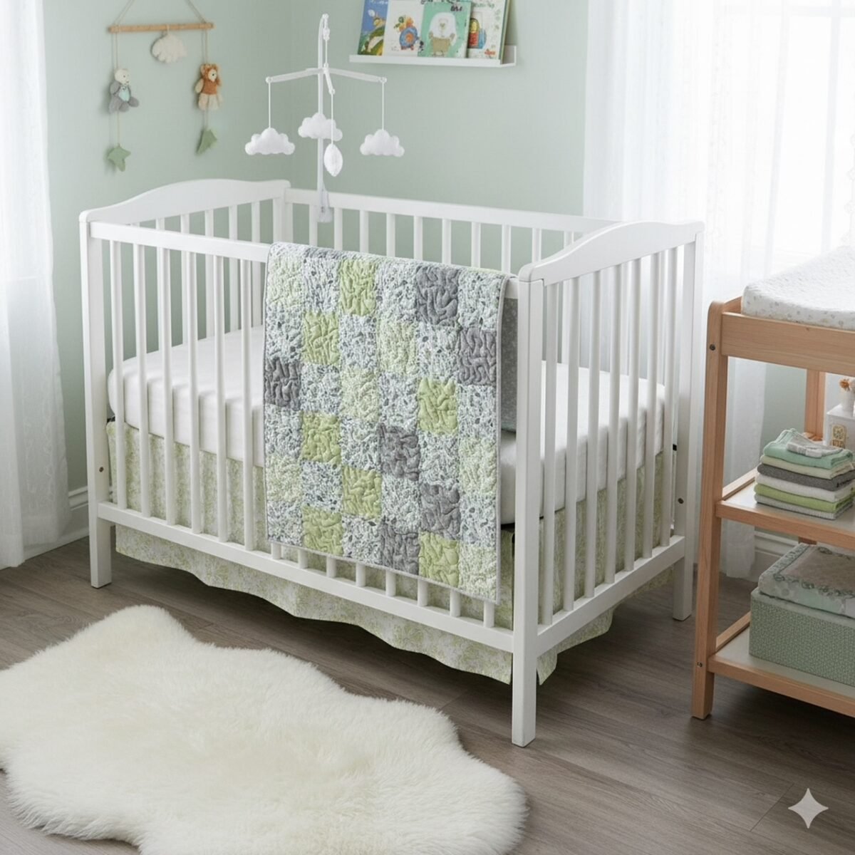 Fern Forest Baby Quilt Detail f