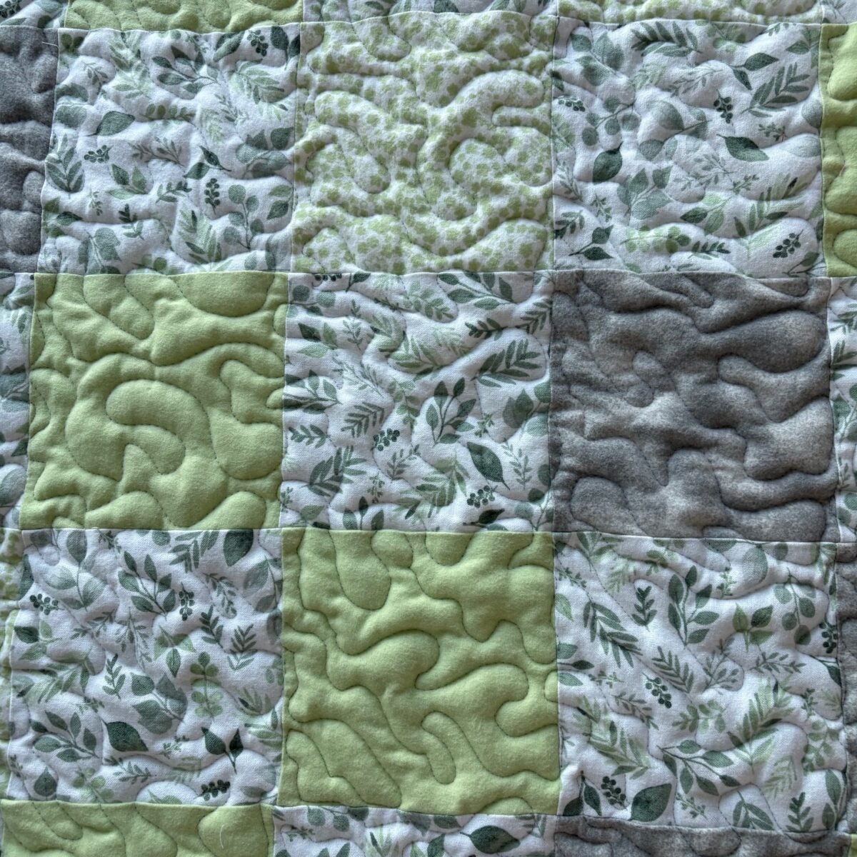 Fern Forest Baby Quilt Detail g