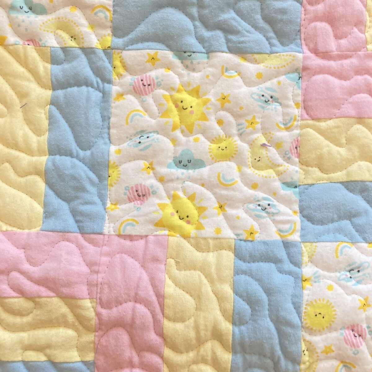 Pastel Patchwork Quilt detail i