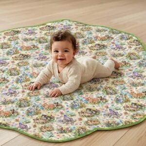 cuddly kittens and baby on playmat