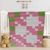 cropped rose baby quilt