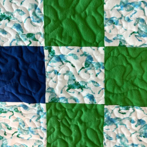 horse baby quilt detail 2